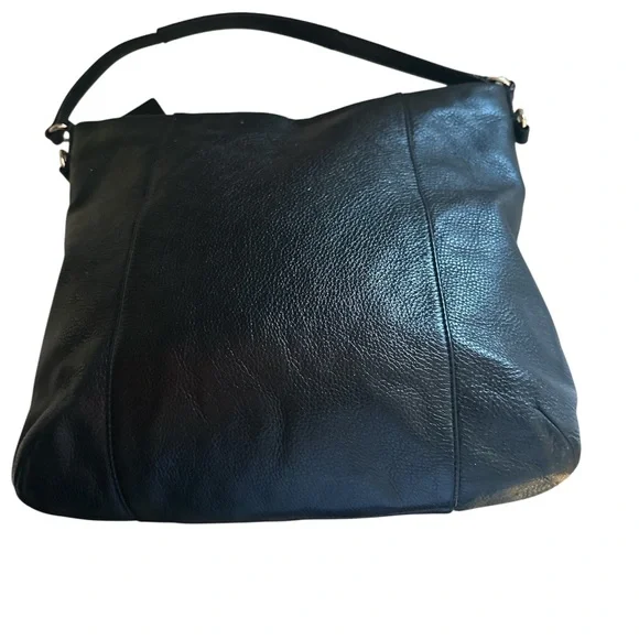 COACH 2014 ISABELLE 2 WAY Black Pebbled Leather Shoulder Crossbody Purse 34511 - Picture 4 of 8